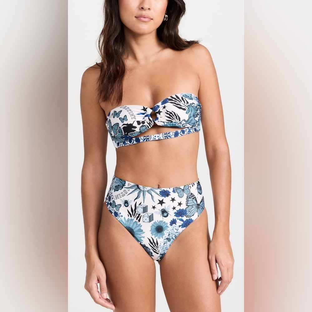 Agua Bendita Darya Strapless Bandeau Bikini Top, BRAND NEW, Size Small, $130
